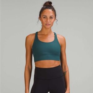 Lululemon Energy Longline Ribbed Bra *Medium Support, B-D Cups, Storm Teal